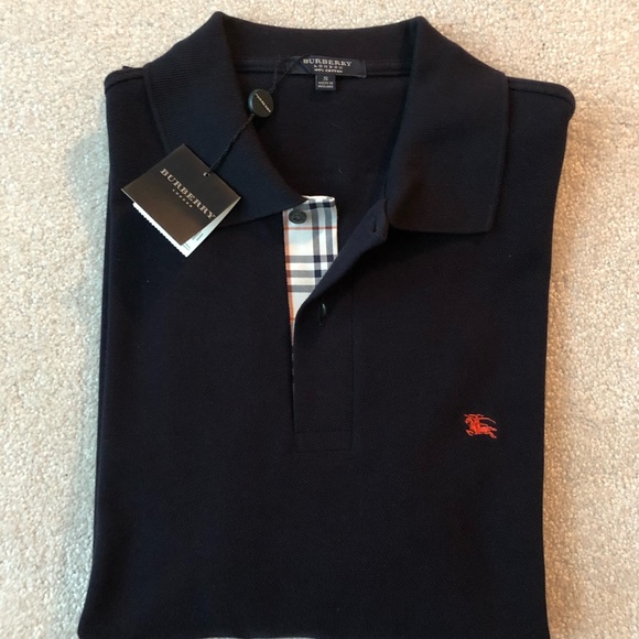 burberry black and red shirt